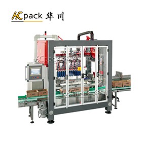 Unpacking packing sealing palletizing